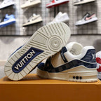 Louis Vuitton LV Trainer Sneaker Damier Denim Blue