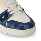 Louis Vuitton LV Trainer Sneaker Damier Denim Blue