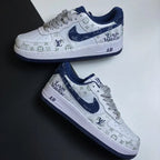 Louis Vuitton x Nike Air Force 1 07 Low White Blue