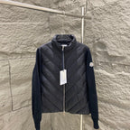042067  Women's knitted spliced down jacket clothing