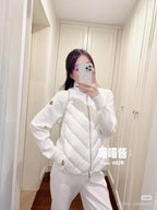 042067  Women's knitted spliced down jacket clothing