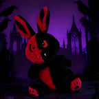 Goth Black and Red Bunny Plush