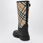 Burberry - Tall black Marsh Stamp rubber boots