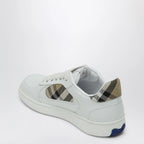Burberry - White leather sneaker terrace and Check