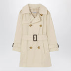 Burberry - Stretch nylon trench coat in dove beige