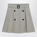 Burberry - Beige trench mini skirt in gabardine