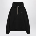 Burberry - Black sweatshirt with Check-pattern inserts