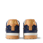 Louis Vuitton Denim & Calf Leather Blue Trainer Sneakers