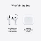 Apple - AirPods 4 with Active Noise Cancellation - White