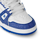 Louis Vuitton LV Trainer Sneaker Denim Monogram Blue Diamond