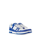 Louis Vuitton LV Trainer Sneaker Denim Monogram Blue Diamond