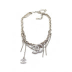 18K  Chanel Chain Diamond Necklace