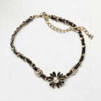 18K  Chanel Black Daisy Necklace