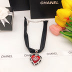 18K  Chanel 2021 Leather Choker Necklace