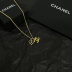 18K  Chanel Black Heart Necklace