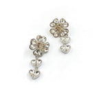 18K  Chanel Crystal Flower Earrings