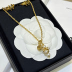 18K  Chanel 26P Grape Pearl Gold Necklace
