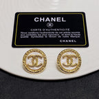 18K  Chanel Crystal Earrings
