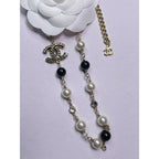 18K  Chanel Black & White Pearls Necklace