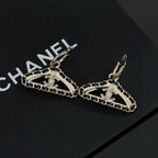 18K  Chanel Coat Hanger Earrings