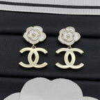 18K  Chanel Camellia Earrings