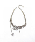18K  Chanel Chain Diamond Necklace
