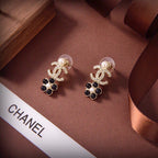 18K  Chanel Butterfly Pendant Earrings