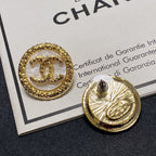 18K  Chanel Crystal Earrings