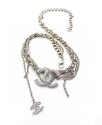 18K  Chanel Chain Diamond Necklace