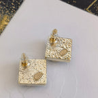 18K  Chanel Blue Resin Earrings