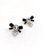 18K  Chanel Bow Tie Crystals Earrings