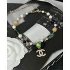 18K  Chanel Crystal Bow Necklace