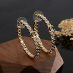 18K  Chanel Crystal Earrings
