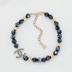 18K  Chanel Blue Pearl Necklace