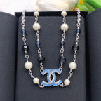18K  Chanel Blue Resin Necklace