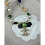 18K  Chanel Crystal Bow Necklace