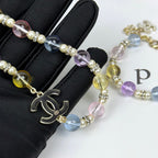 18K  Chanel 26C Color Crystal Necklace