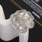 18K  Chanel Camellia Pink Diamonds Brooch