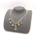 18K  Chanel Color Typo Necklace