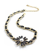 18K  Chanel Black Daisy Necklace