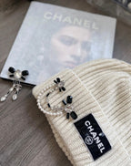 18K  Chanel Bow Tie Crystals Brooch