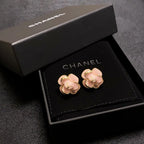 18K  Chanel Camellia Earrings