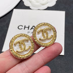 18K  Chanel Crystal Earrings