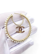 18K  Chanel Circle Earrings