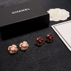 18K  Chanel Camellia Earrings