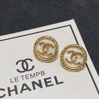 18K  Chanel Crystal Earrings
