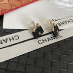 18K  Chanel Classic Bag Pendant Earrings