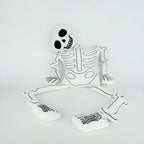 Goth White and Black Skeleton Plush