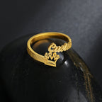 IL - Custom Golden Frosted Crown Ring