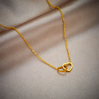 IL -  Gold Stainless Steel Heart Pendant Necklace